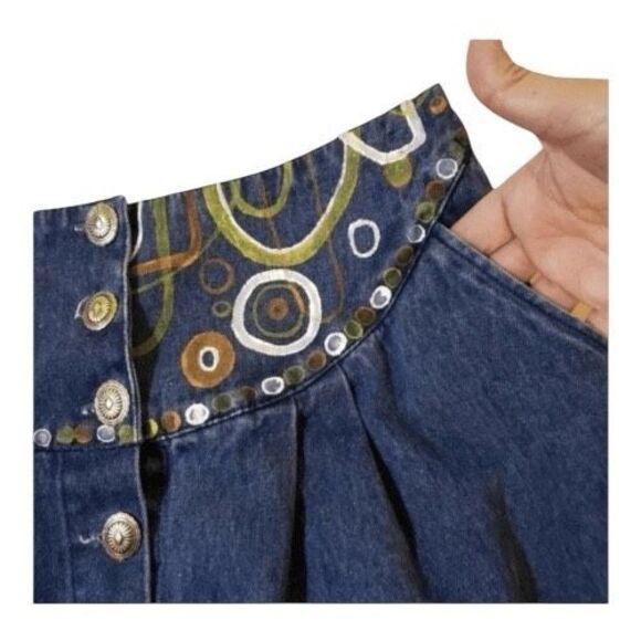 Longhorn by Niver Western Wear Womens Skirt Maxi Bemberg Purple Size Medium - Picture 4 of 9